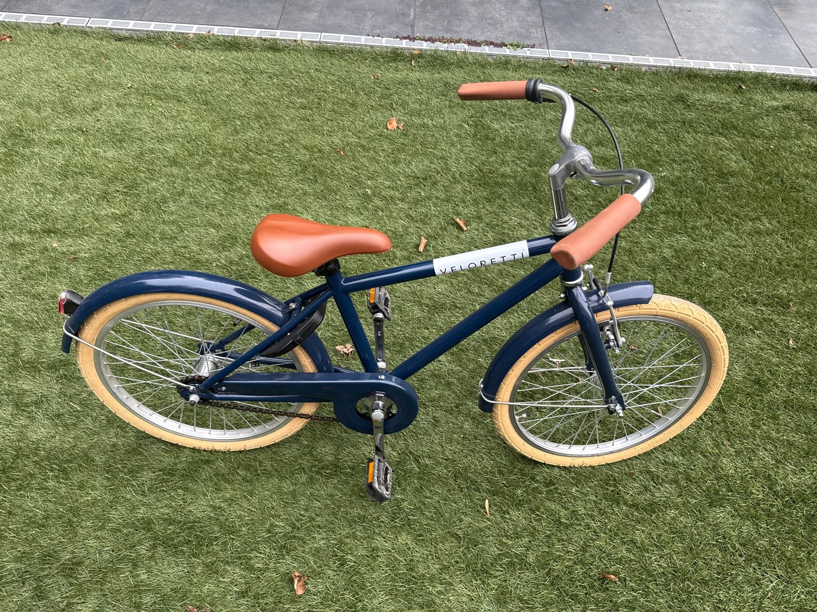 Veloretti kinderfiets 16 inch - Donkerblauw, Ophalen of Verzenden, Zo goed als nieuw, Terugtraprem, 16 tot 20 inch