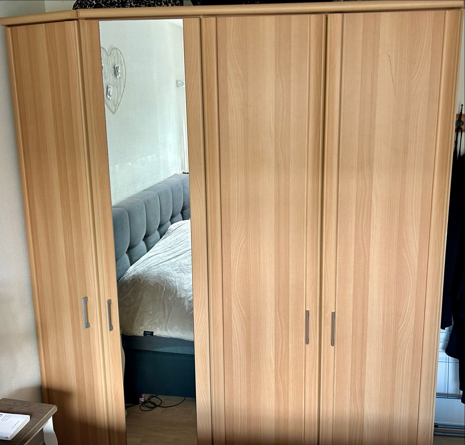 Kledingkast met hang- en leggedeeltes, 220x202x60 cm, Huis en Inrichting, Kasten | Kledingkasten, Ophalen, Met plank(en), Gebruikt