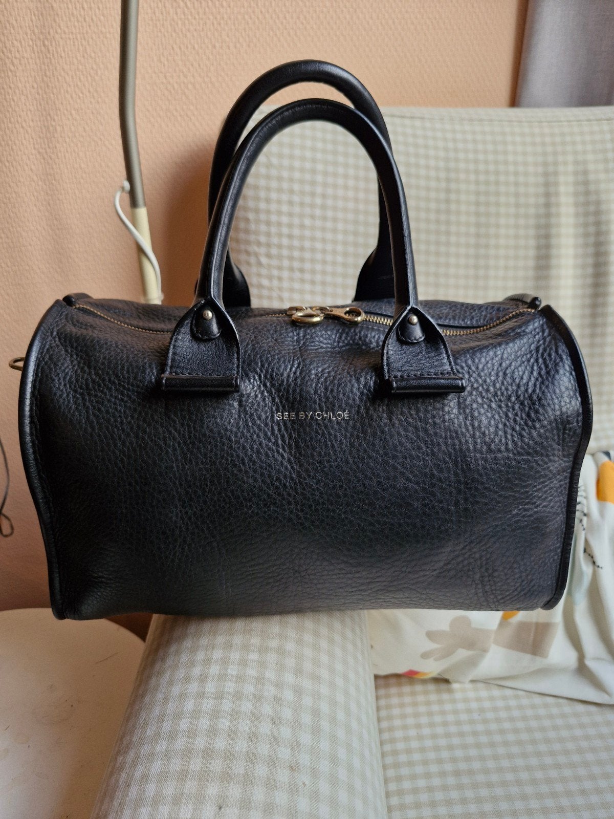 See by Chloé Harriet Bowling bag zwart leren tas ZGAN, Sieraden, Tassen en Uiterlijk, Ophalen of Verzenden, Zo goed als nieuw
