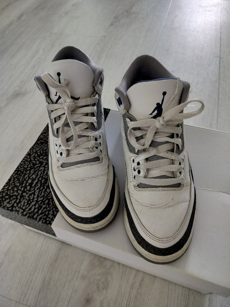 Air Jordan 3 Retro, Wit, Ophalen of Verzenden, Sneakers of Gympen, Gedragen