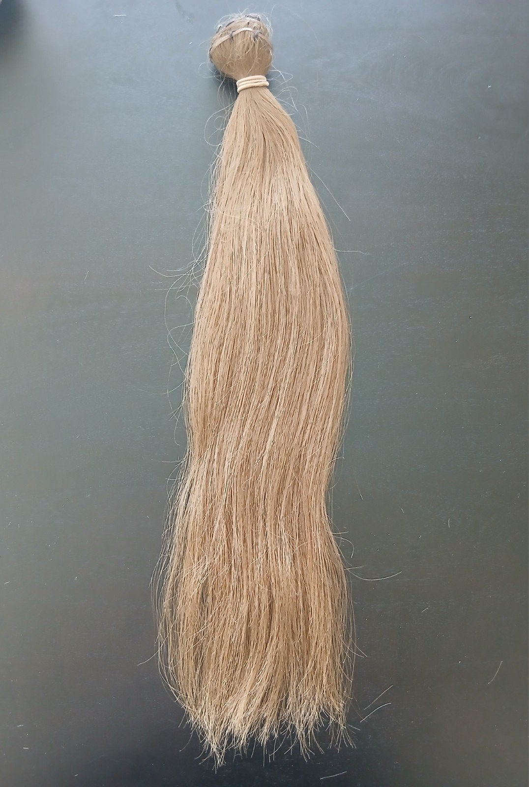 Genus weft weave Russisch haar 50 cm 75 gram donkerblond, Ophalen of Verzenden, Zo goed als nieuw, Pruik of Haarverlenging