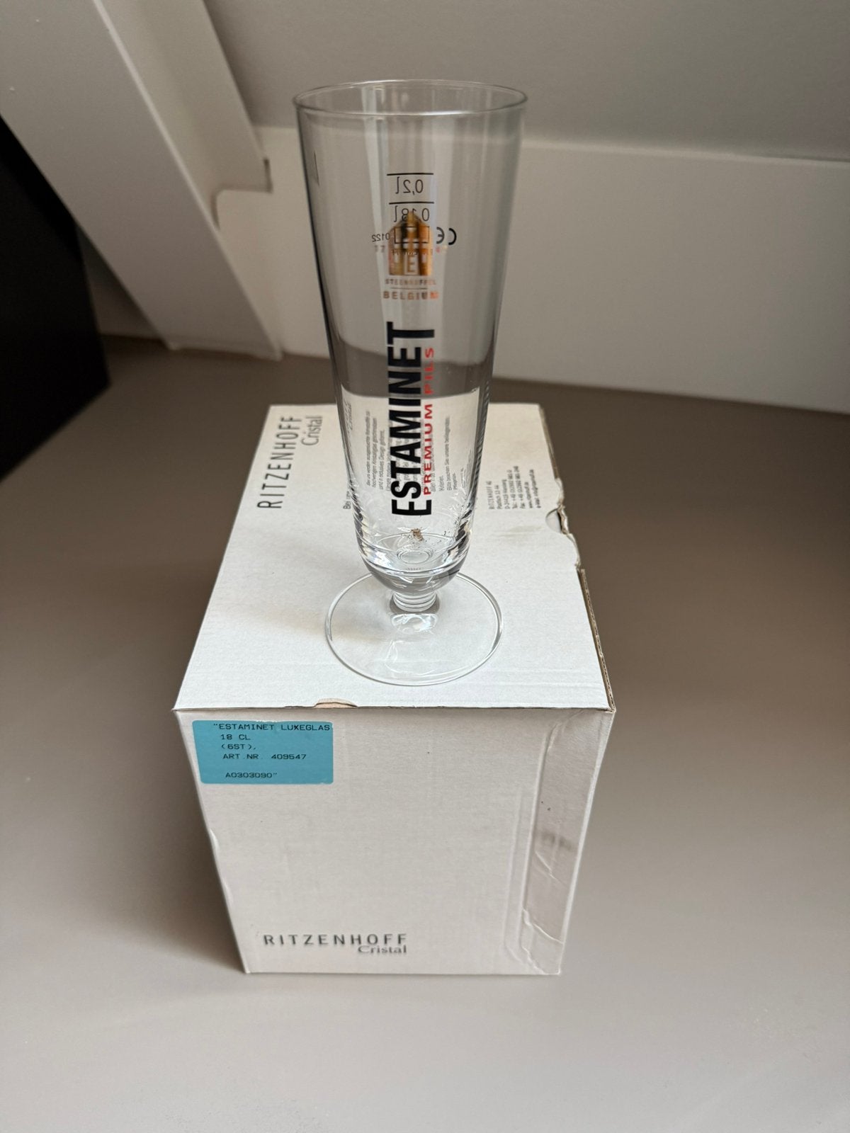 Bierglas Estaminet, Ophalen, Nieuw, Glas of Glazen, Overige merken