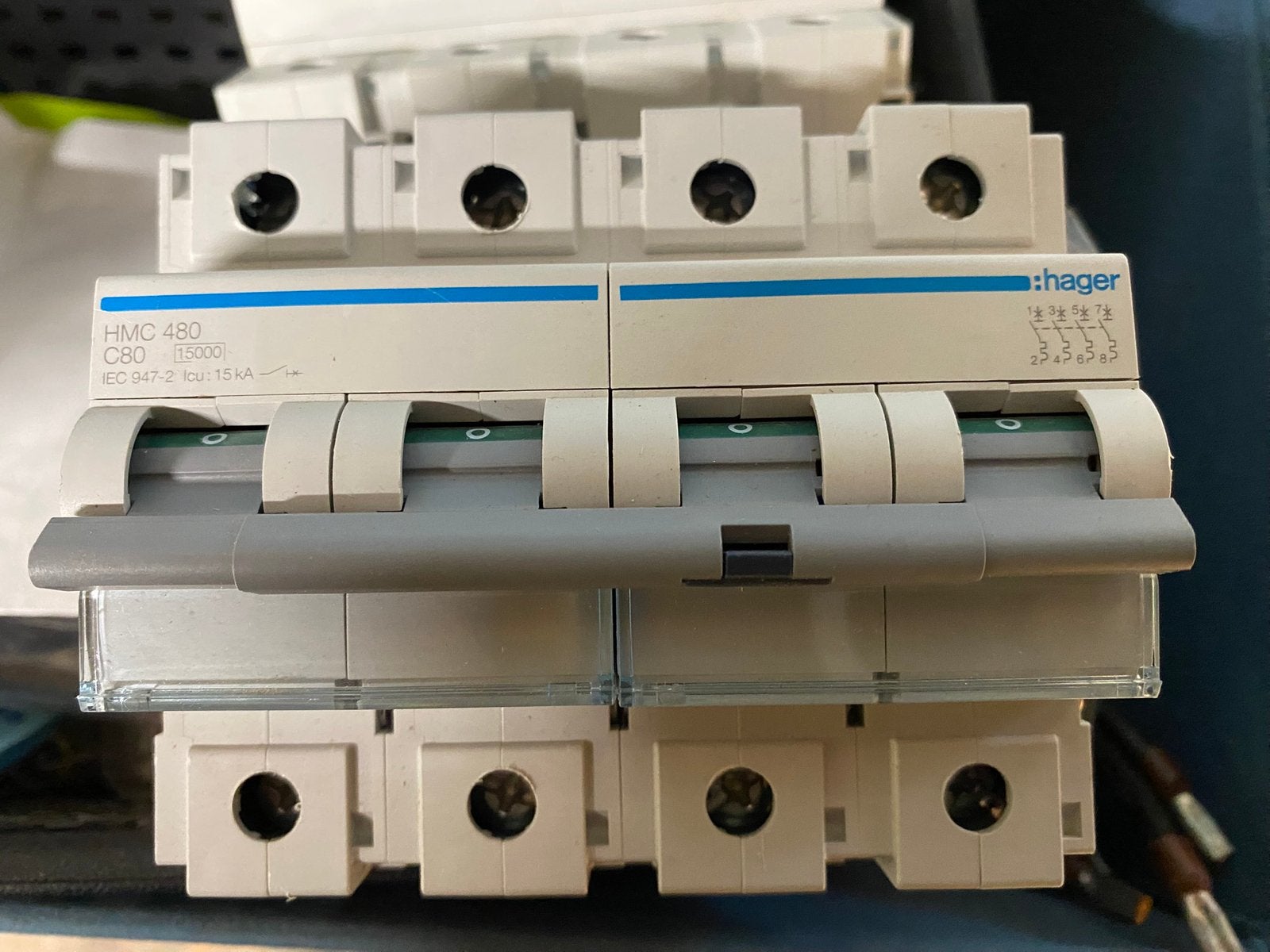 Hager HMC 480 C80 automaten nieuw ! Prijs is voor twee !, Ophalen of Verzenden, Nieuw