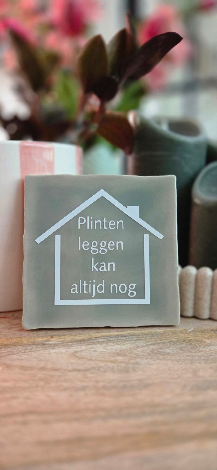 Tegeltje met tekst - Personaliseerbaar housewarming cadeau, Ophalen of Verzenden, Nieuw