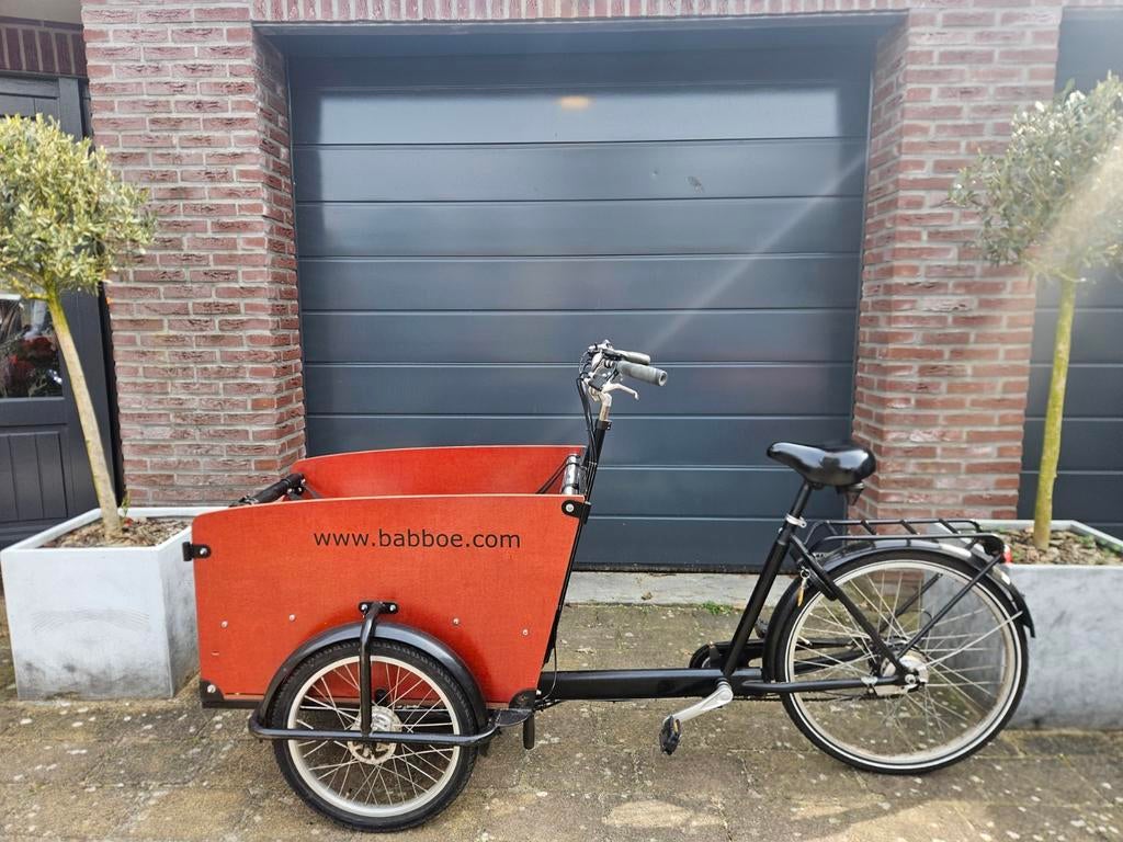 Babboe big elektrisch, Fietsen en Brommers, Fietsen | Bakfietsen, Ophalen, Gebruikt, 4 kinderen of meer, Huif