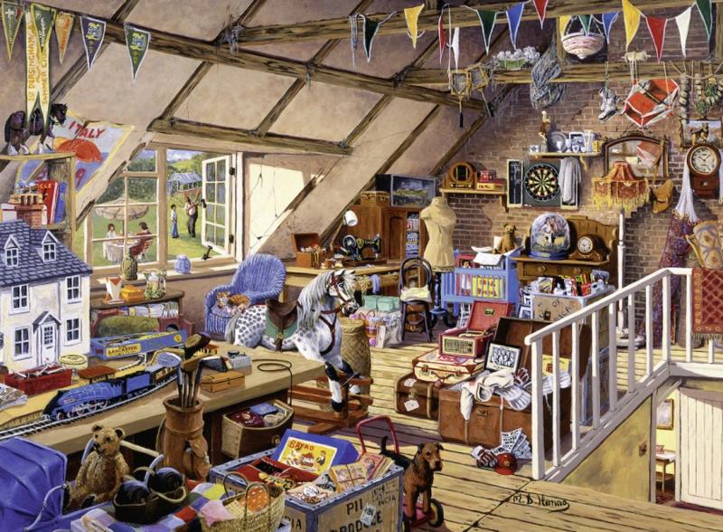 Ravensburger - Oma’s Zolder - 500XL stukjes, Ophalen of Verzenden, 500 t/m 1500 stukjes, Nieuw, Legpuzzel