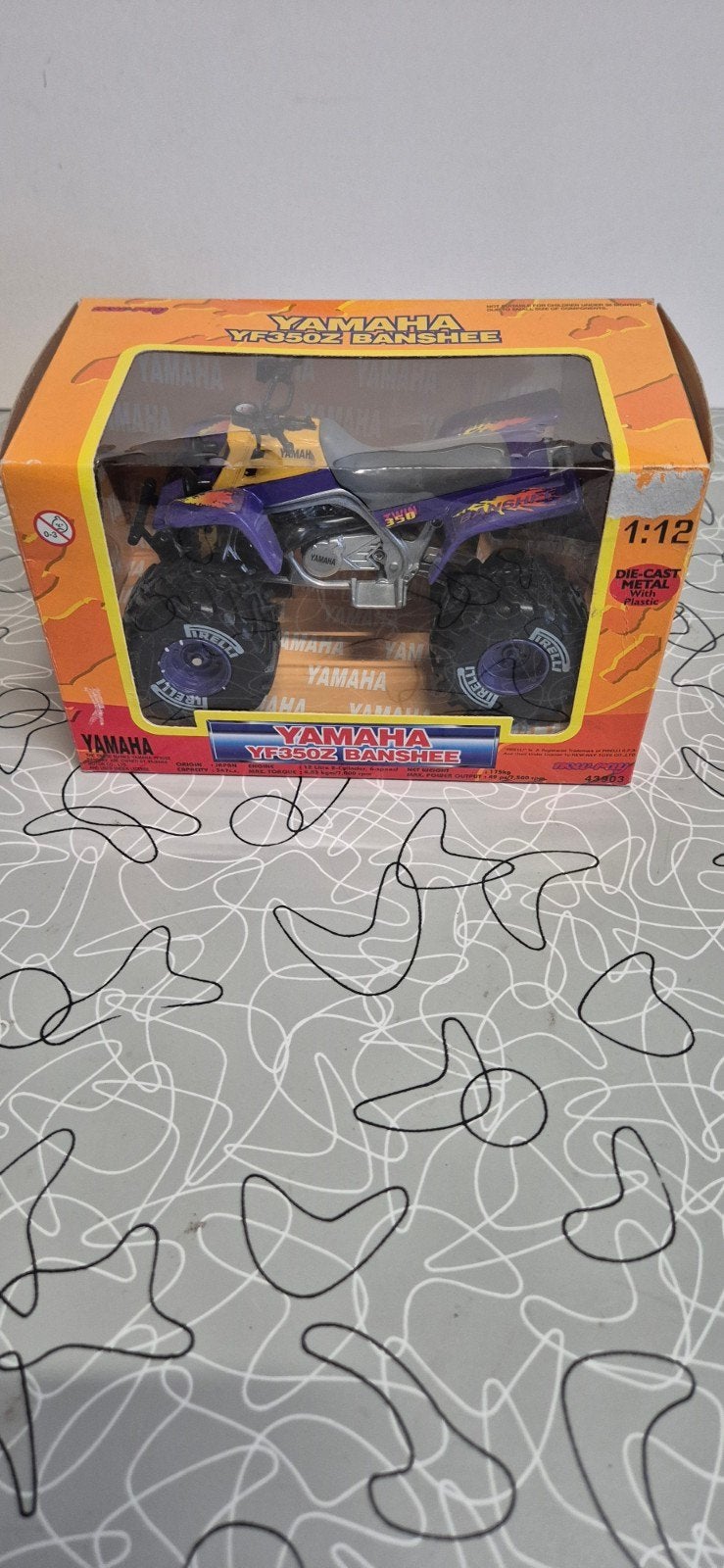 Yamaha YFZ350 Banshee Quad Model 1:12 Die-Cast Metaal, Ophalen of Verzenden, Nieuw, Auto