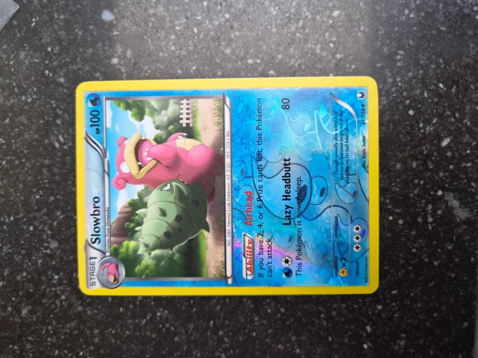 Slowbro Pokémon kaart - Uitstekende staat, Ophalen of Verzenden, Zo goed als nieuw, Losse kaart