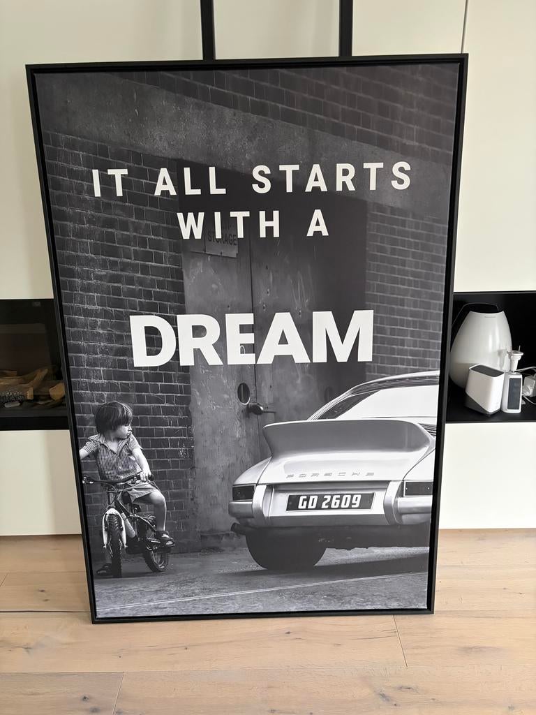 Schilderij op canvas - "It All Starts With A Dream" 150x100, Huis en Inrichting, Woonaccessoires | Schilderijen, Tekeningen en Foto's