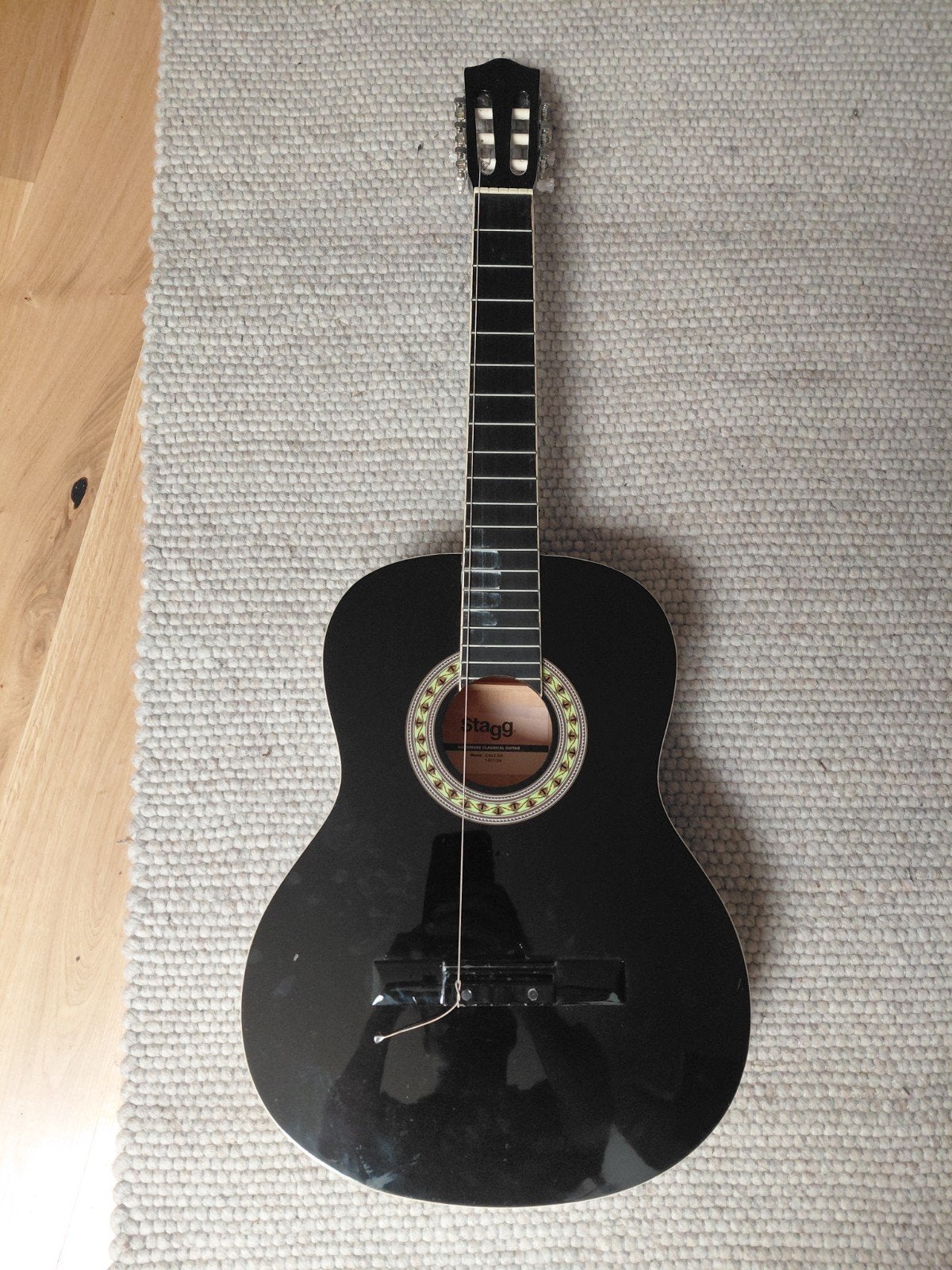 Zwarte akoestische gitaar - Stagg, Ophalen, Gebruikt, Klassieke of Spaanse gitaar
