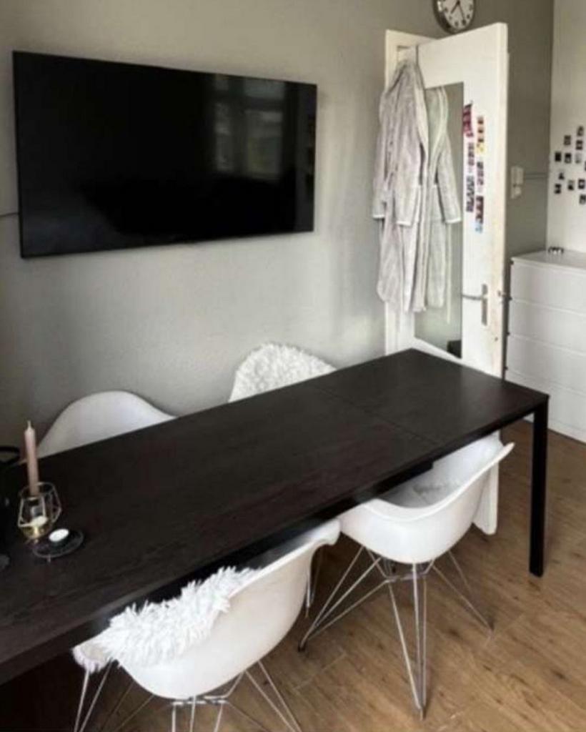 Eetkamertafel + stoelen, Huis en Inrichting, Tafels | Eettafels, Gebruikt, Vijf personen of meer, 150 tot 200 cm, Modern