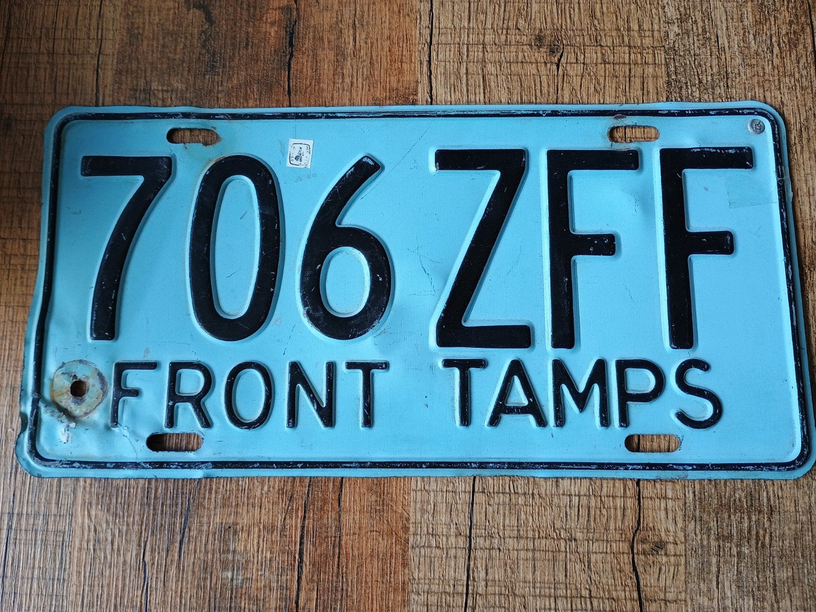 Oud nummerbord ( nr.1) Kentekenplaat, Ophalen of Verzenden, Gebruikt, Auto's