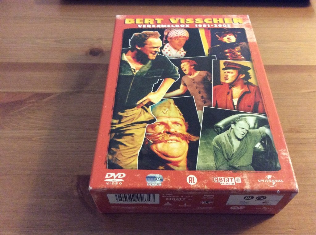 Bert Visscher verzamelbox 1991-2005 6-disc dvd box, Stand-up of Theatershow, Bert Visscher, Gebruikt, Alle leeftijden