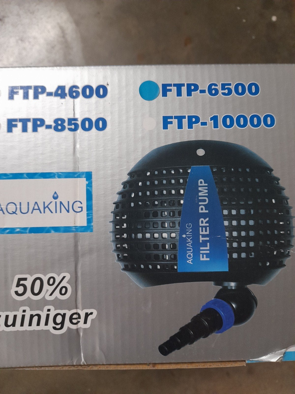 Aquaking FTP-6500 Vijverpomp - Energiezuinig, Ophalen of Verzenden, Nieuw, Vijverpomp