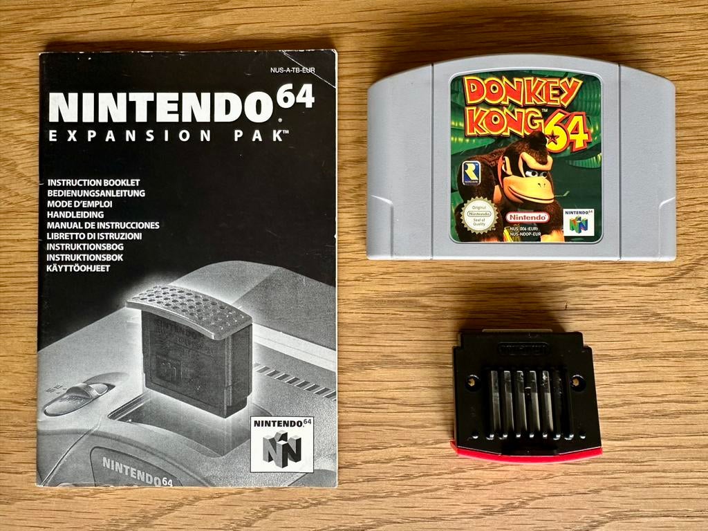 Donkey Kong 64 met expansion pak - Nintendo 64, 3 spelers of meer, Ophalen of Verzenden, Gebruikt, Vanaf 3 jaar