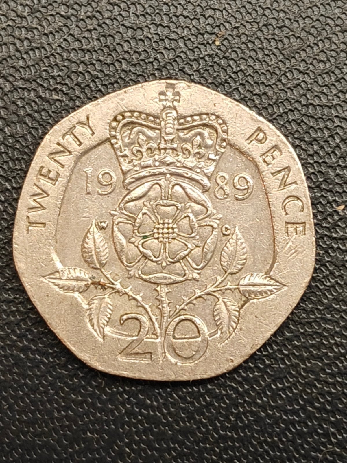 Britse 20 pence munt uit 1989 - Elizabeth II, Postzegels en Munten, Ophalen
