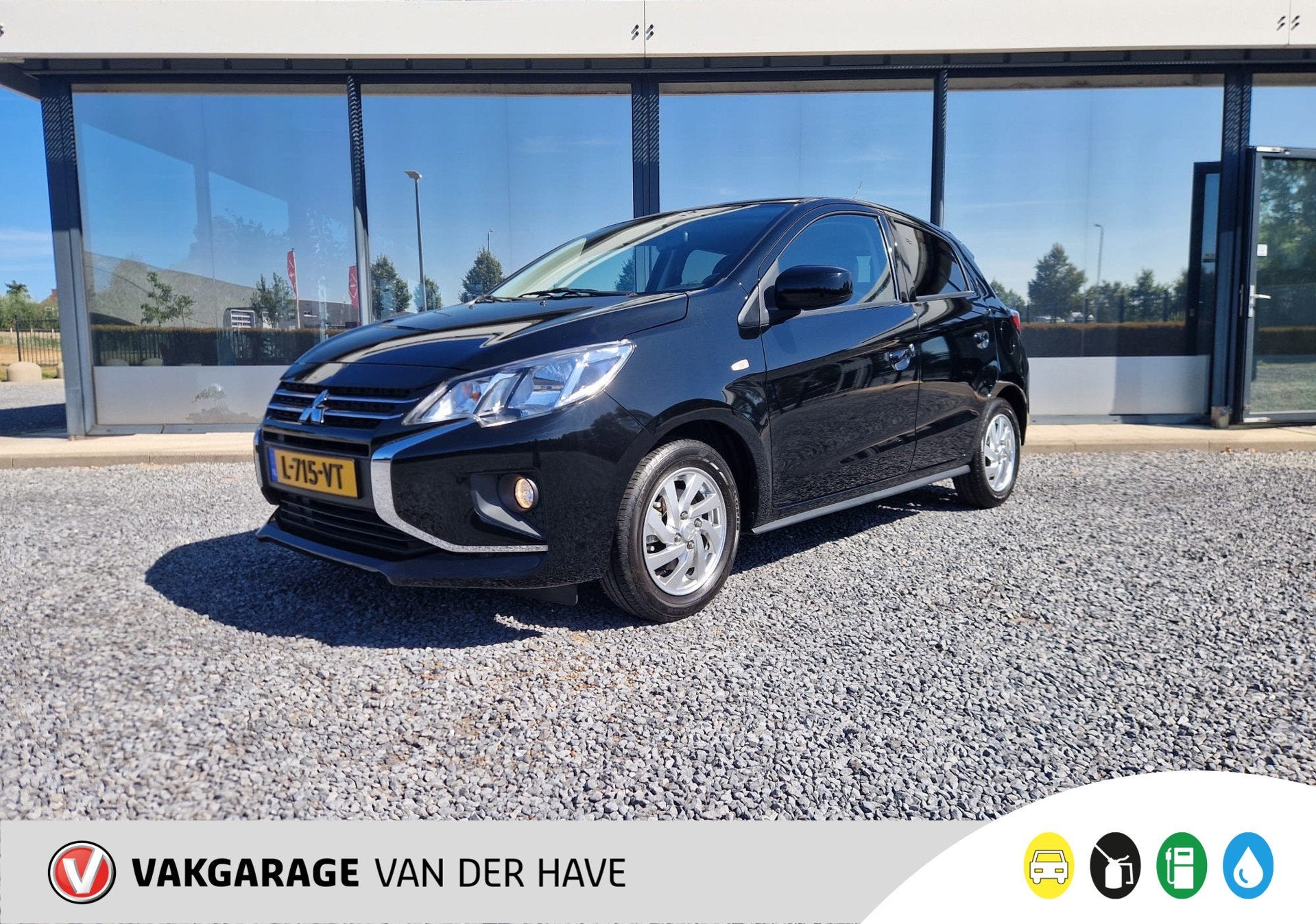 Mitsubishi Space Star 1.2 Active | AUTOMAAT | Airco | Cruise, Auto's, Mitsubishi, Start-stop-systeem, Stof, Gebruikt, Zwart