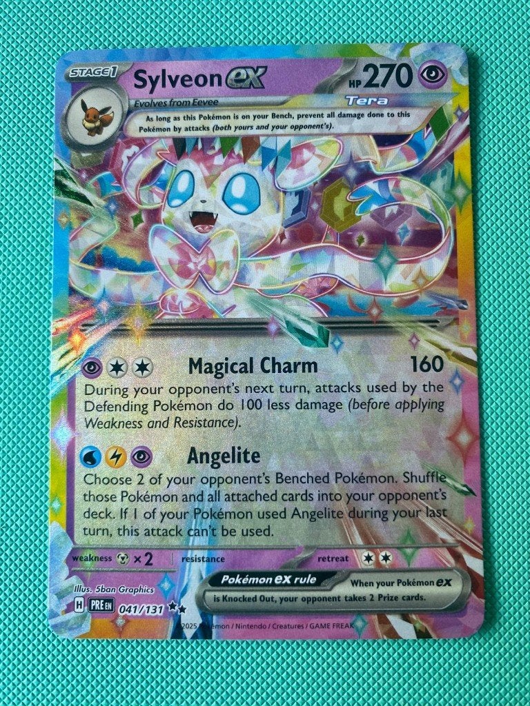 Sylveon EX 041/131 PRE, Ophalen of Verzenden, Nieuw, Losse kaart, Foil