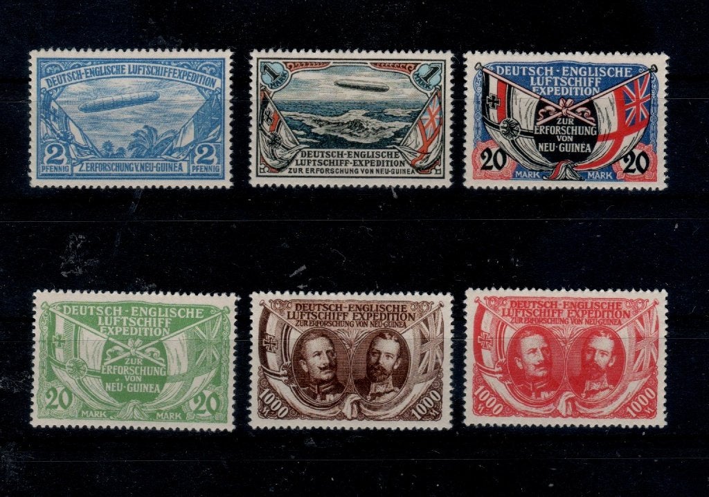 D112) 1914 Deutsch-Englische Luftschiff Exp 6x MNH geen gar, Verzenden, Duitse Keizerrijk, Postfris