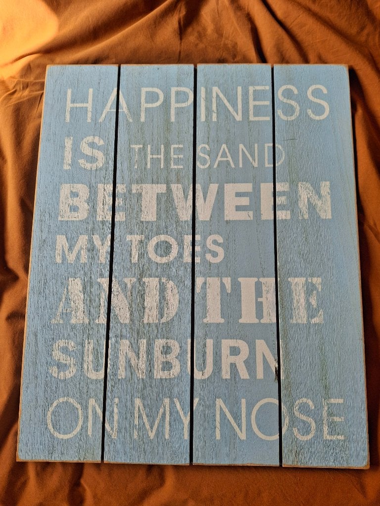Wandbord met tekst, Huis en Inrichting, Ophalen, 40 cm, Hout, Zo goed als nieuw