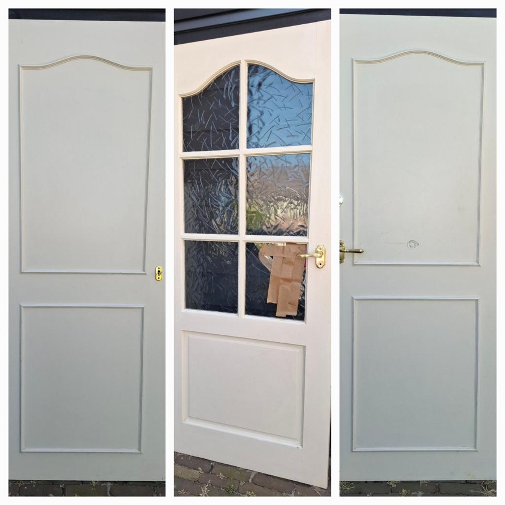 3 opdek binnendeuren, Gebruikt, Minder dan 80 cm, Binnendeur, Ophalen of Verzenden