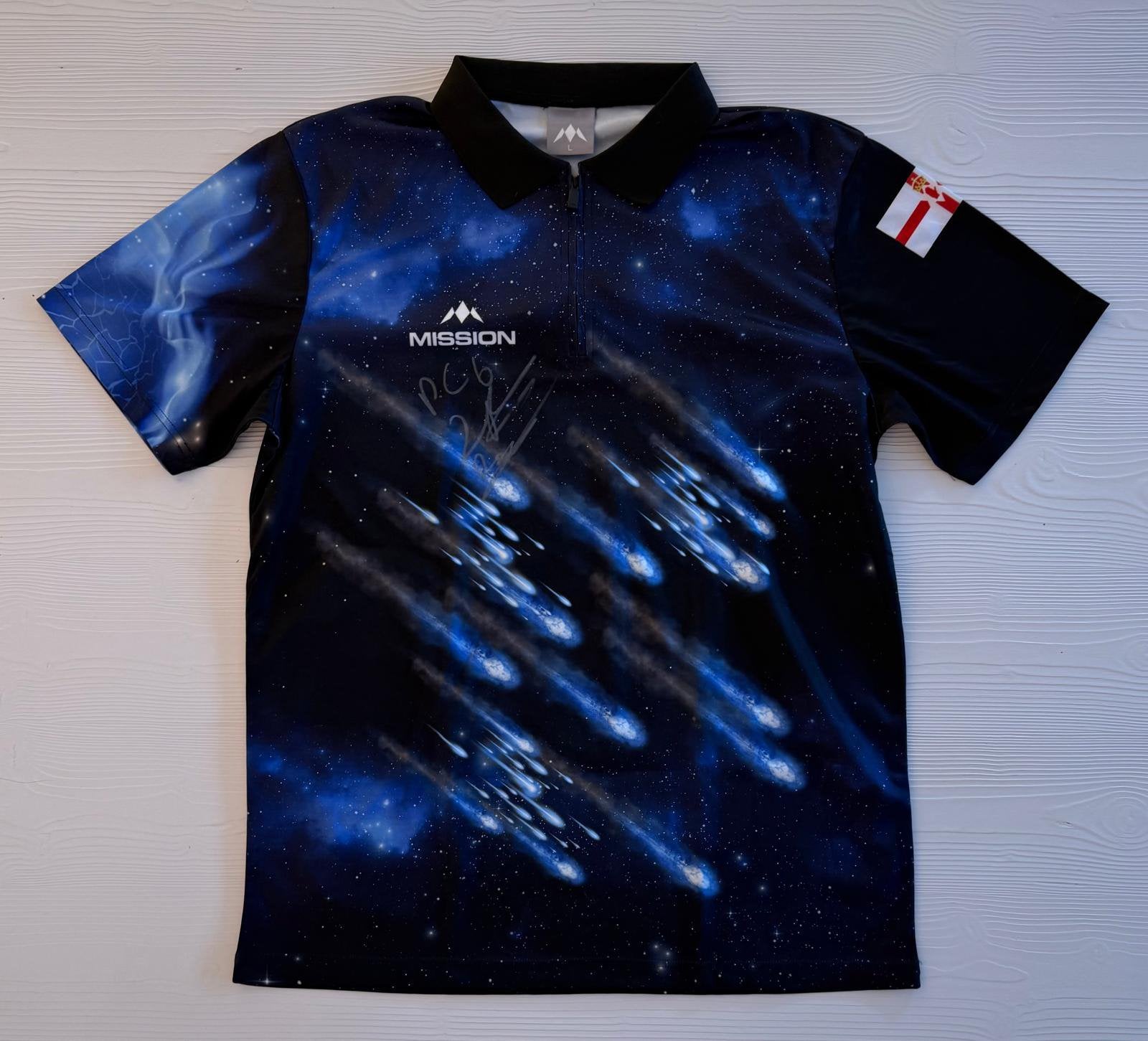 Gesigneerd dartshirt Josh Rock (L) zonder COA, Verzenden, Zo goed als nieuw, Overige sporten, Shirt