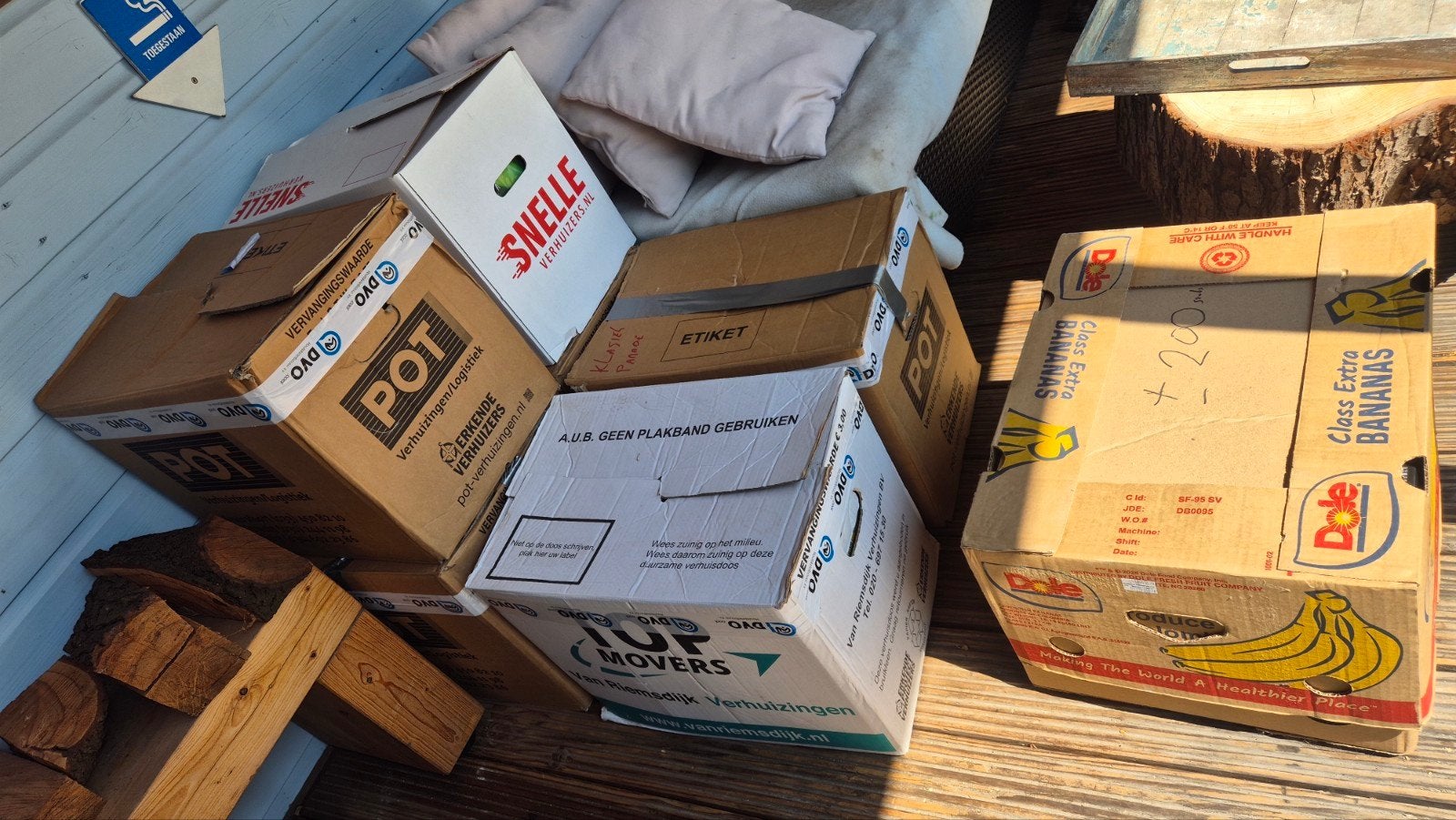 6 verhuisdozen vol met zeer divers vinyl en 1 met cd's, Cd's en Dvd's, Ophalen, Gebruikt, Overige formaten