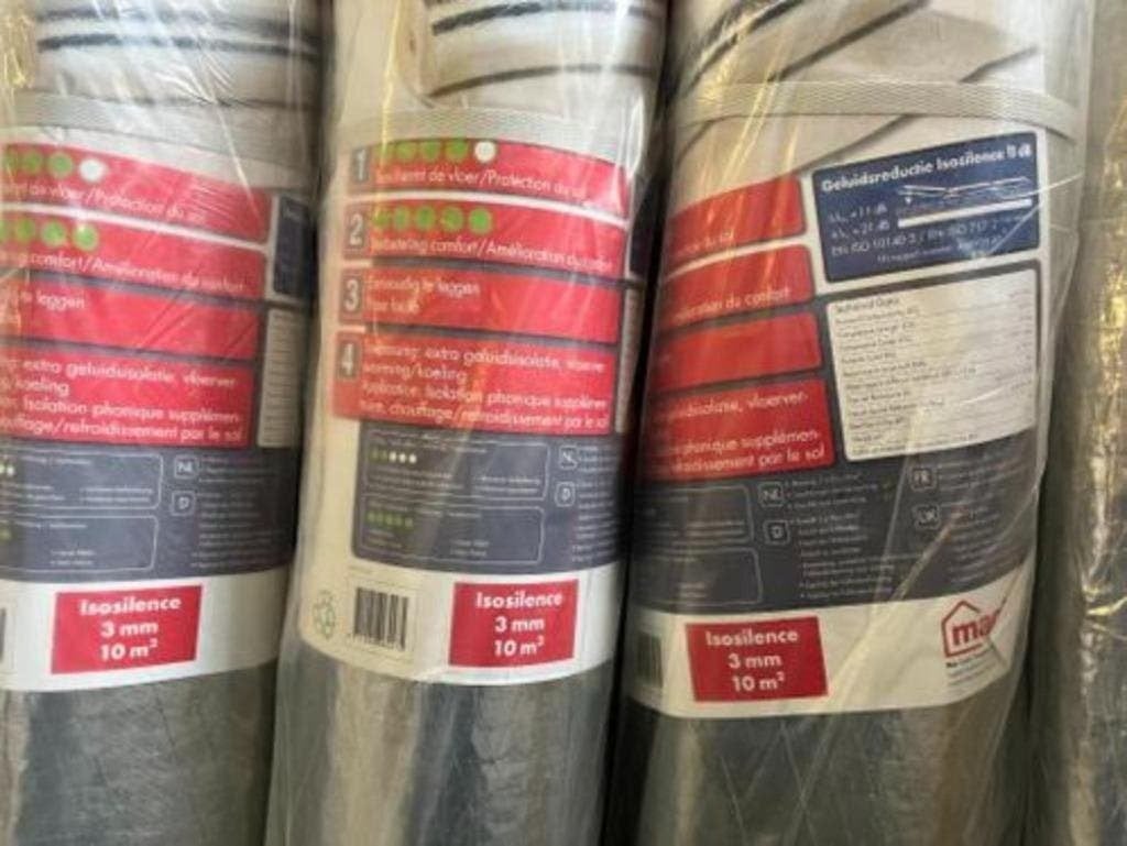 Isosilence ondervloer rubber , min 11 Decibel reducerend 3mm, Ophalen, Nieuw, 75 m² of meer, Overige typen