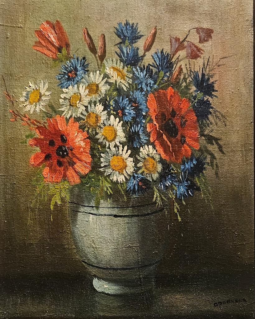 Schilderij Bloemen in Vaas (Herman Openneer), Ophalen of Verzenden