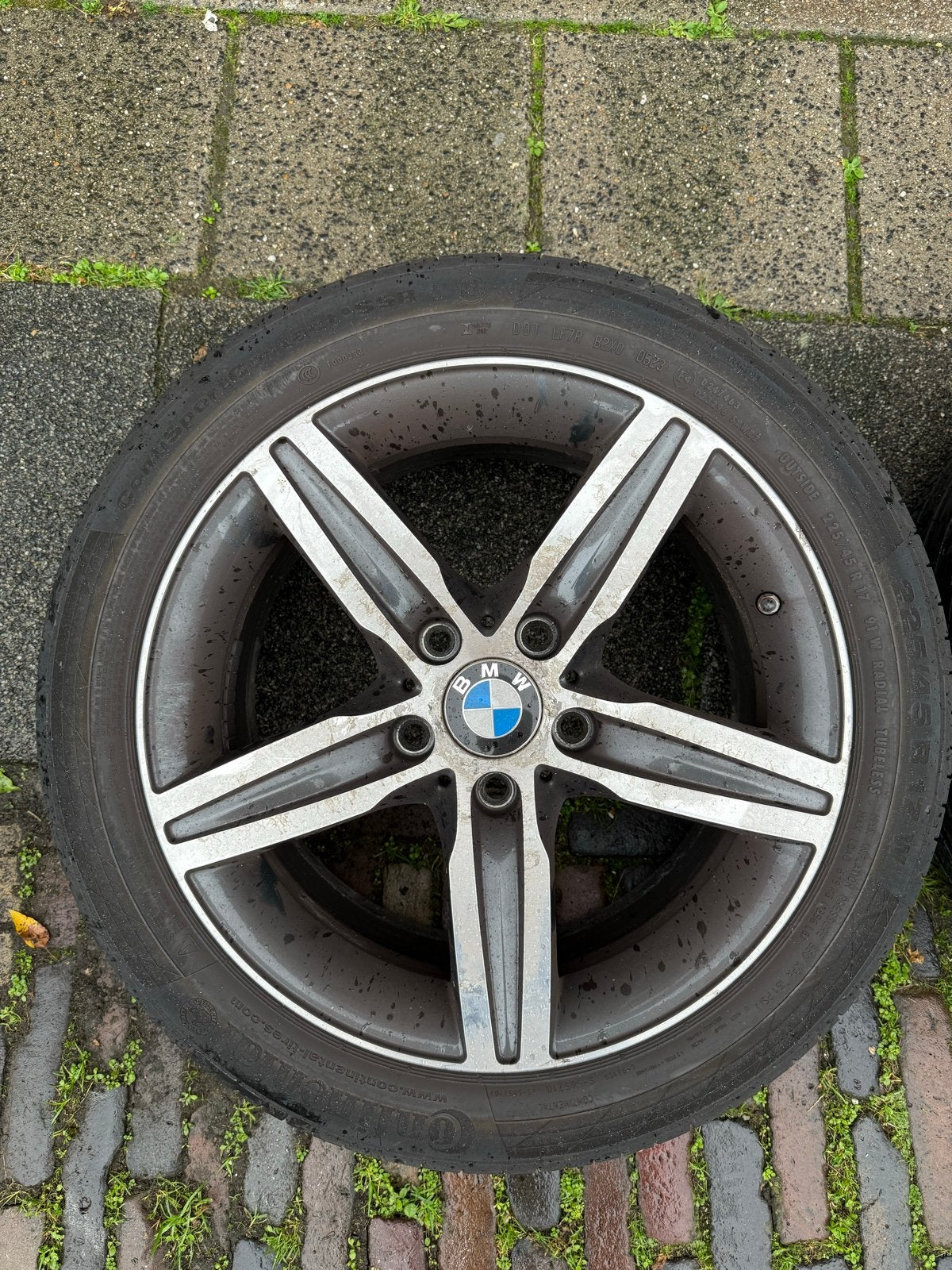 BMW 1serie 17” velgen met Continental RunFlat zomerbanden, Ophalen, Gebruikt, Banden en Velgen, 17 inch