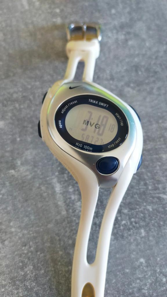 Nike Triax Swift iD Custom Horloge, Ophalen, Gebruikt, Nike, Wit