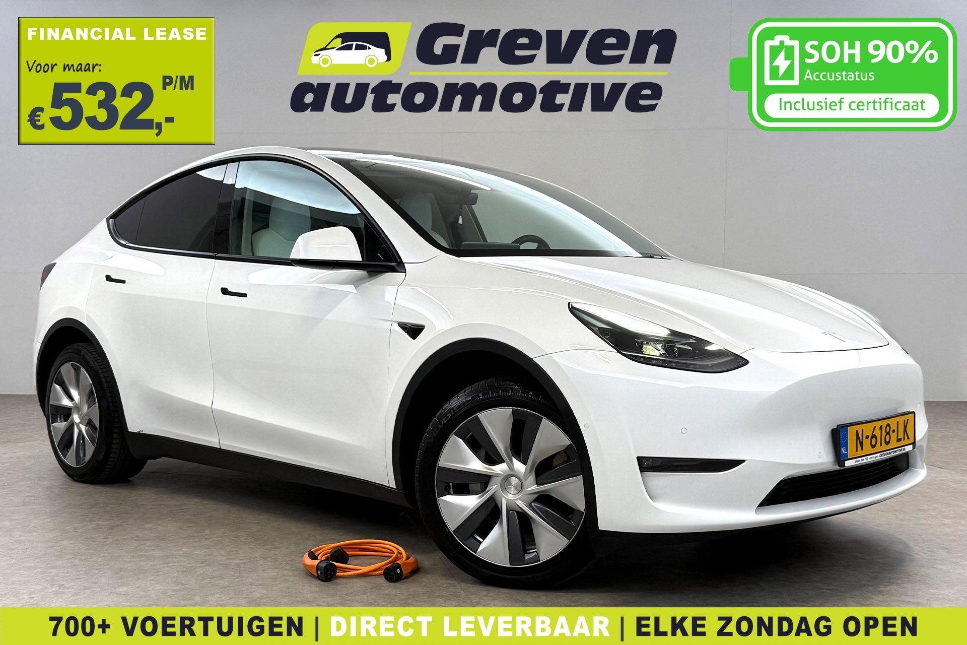 Tesla Model Y Long Range AWD 75 kWh | Snelladen | Autopilot, Automaat, Gebruikt, Wit, 351 pk
