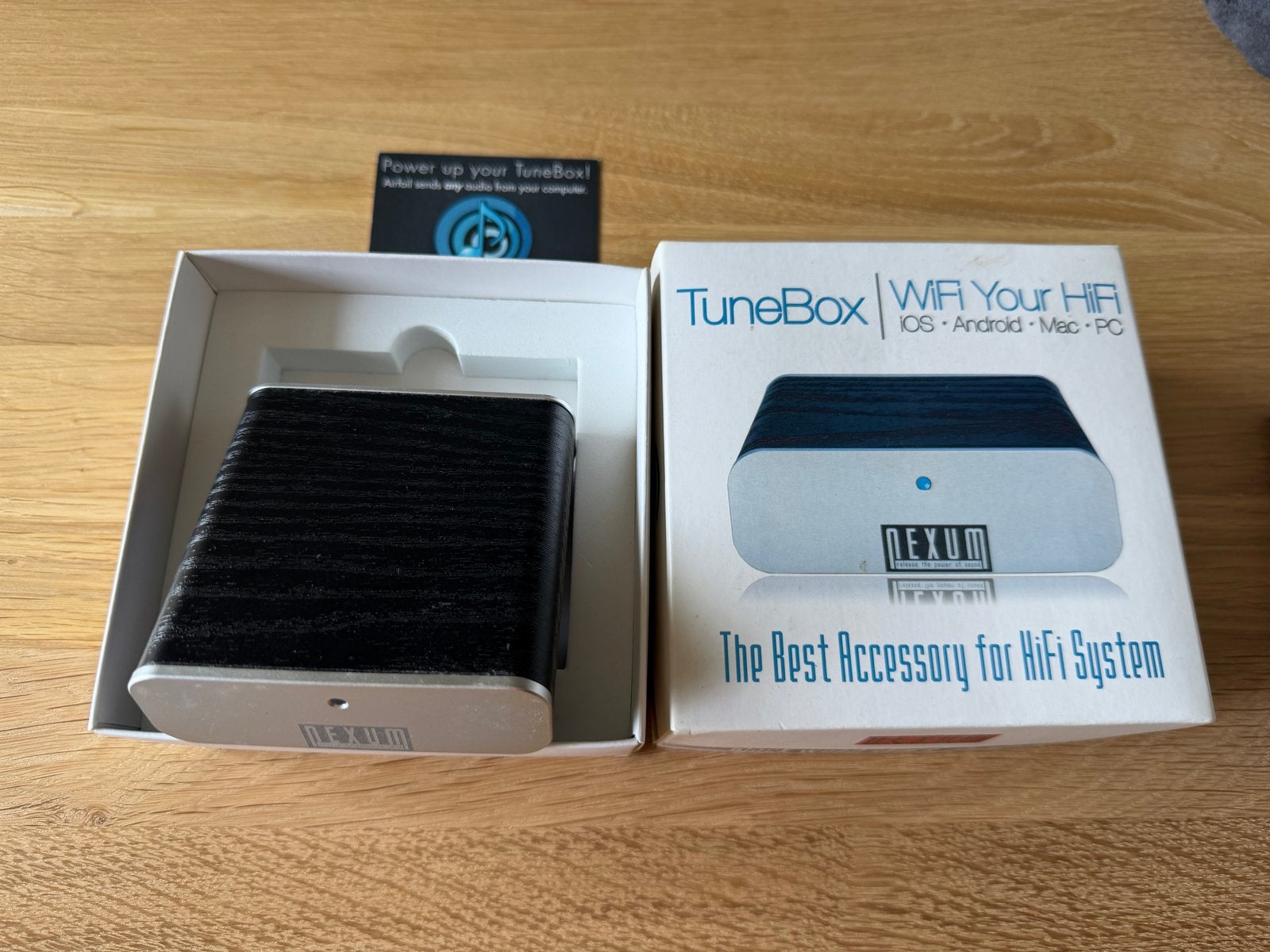 Nexum TuneBox WiFi AirPlay audiostreamer voor HiFi + doos