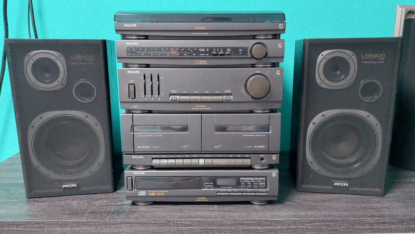 Philips Stereo Set met Platenspeler, Cassettedeck, CD-spele, Ophalen, Philips, Gebruikt, Losse componenten