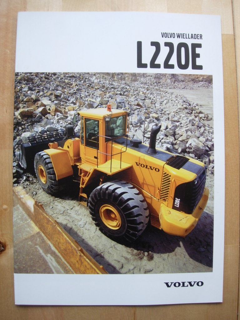 Volvo L220E Shovel Brochure 2003 – Wiellader Lader, Folder, Zo goed als nieuw, Volvo, Ophalen of Verzenden