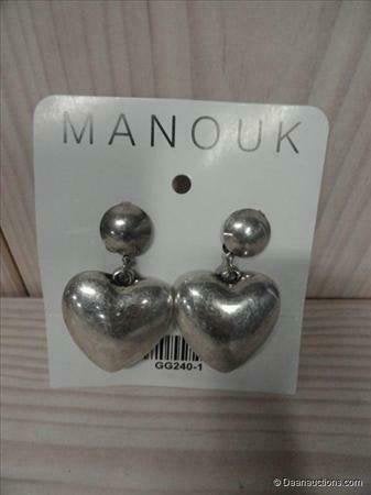 Oorbellen clips zilver hart, Manouk, nieuw., Ophalen of Verzenden, Nieuw, Zilver