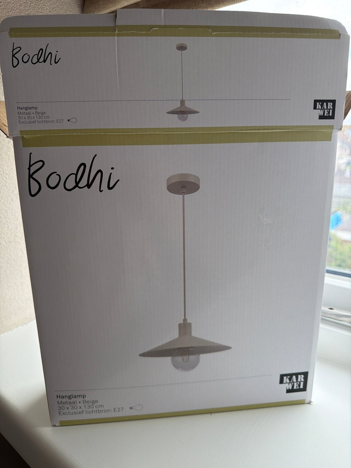 Bodhi Hanglamp Metaal Beige - Nieuw in doos, Ophalen of Verzenden, Nieuw, Metaal, E27 (groot)