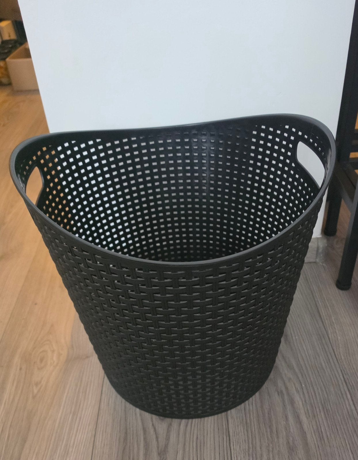 Donkergrijze wasmand/opbergmand van 27 liter, Ophalen, Gebruikt, Grijs, Kunststof