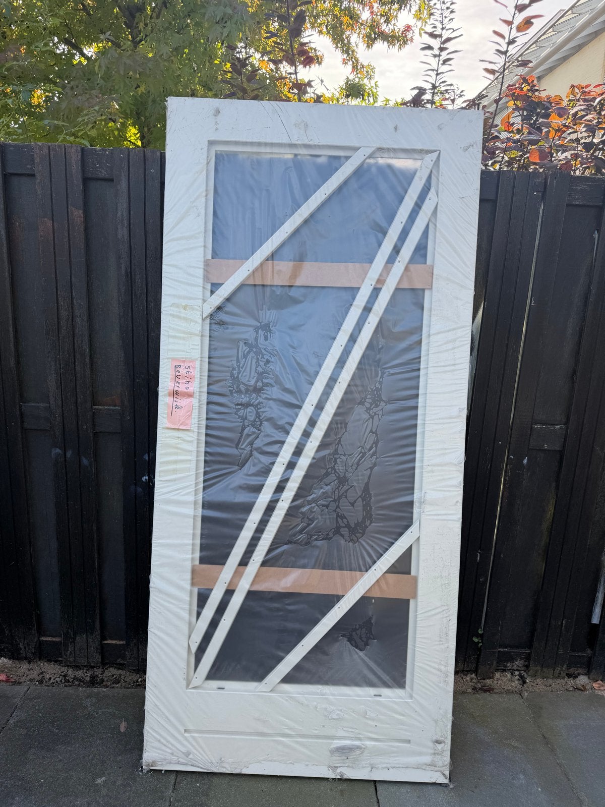 Nieuwe massieve meranti tuin/balkondeur, Doe-het-zelf en Verbouw, 80 tot 100 cm, Nieuw, Ophalen of Verzenden, Buitendeur