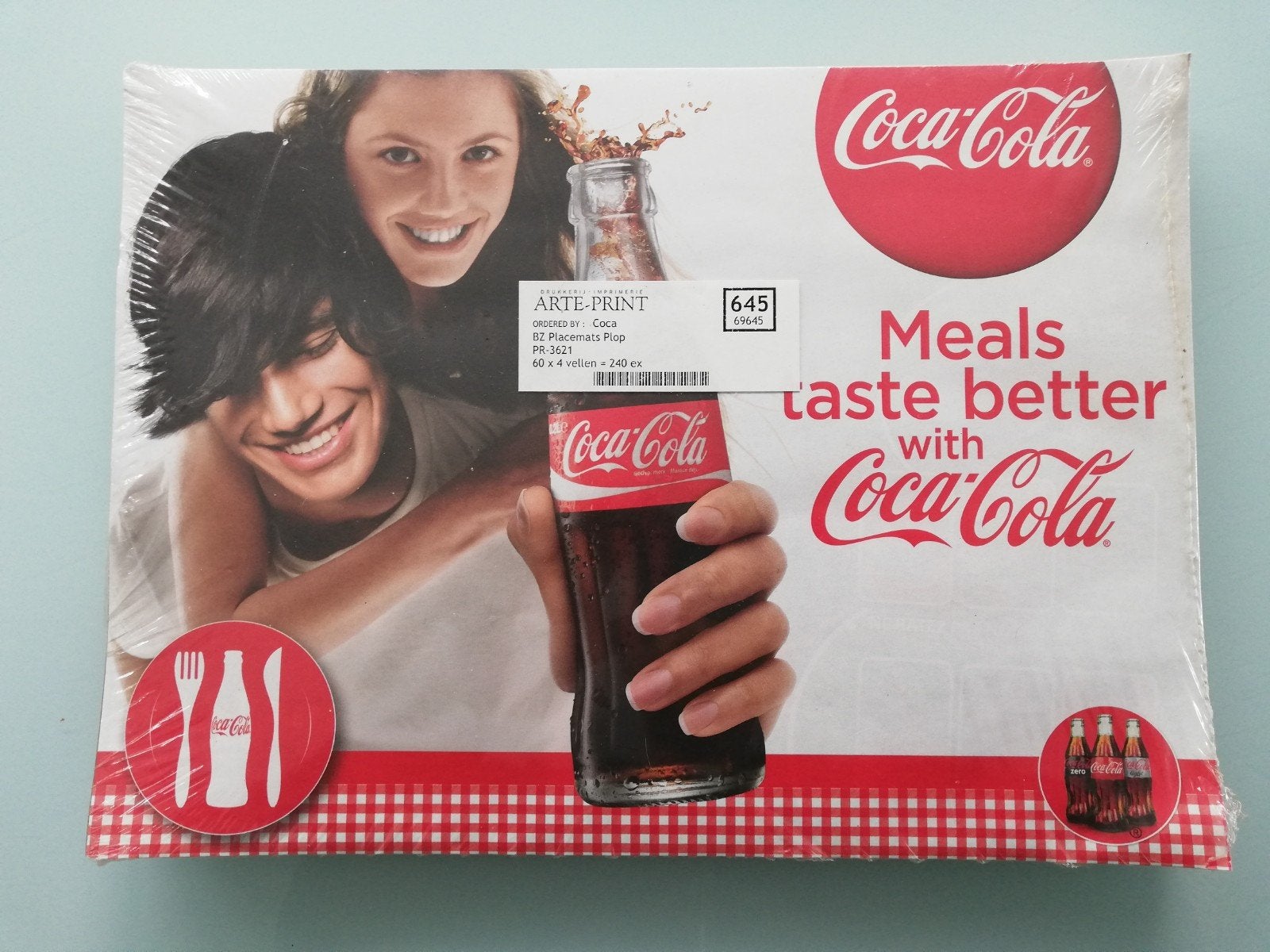 Coca-Cola placemats - Art print - 240stuks., Ophalen of Verzenden, Nieuw, Gebruiksvoorwerp