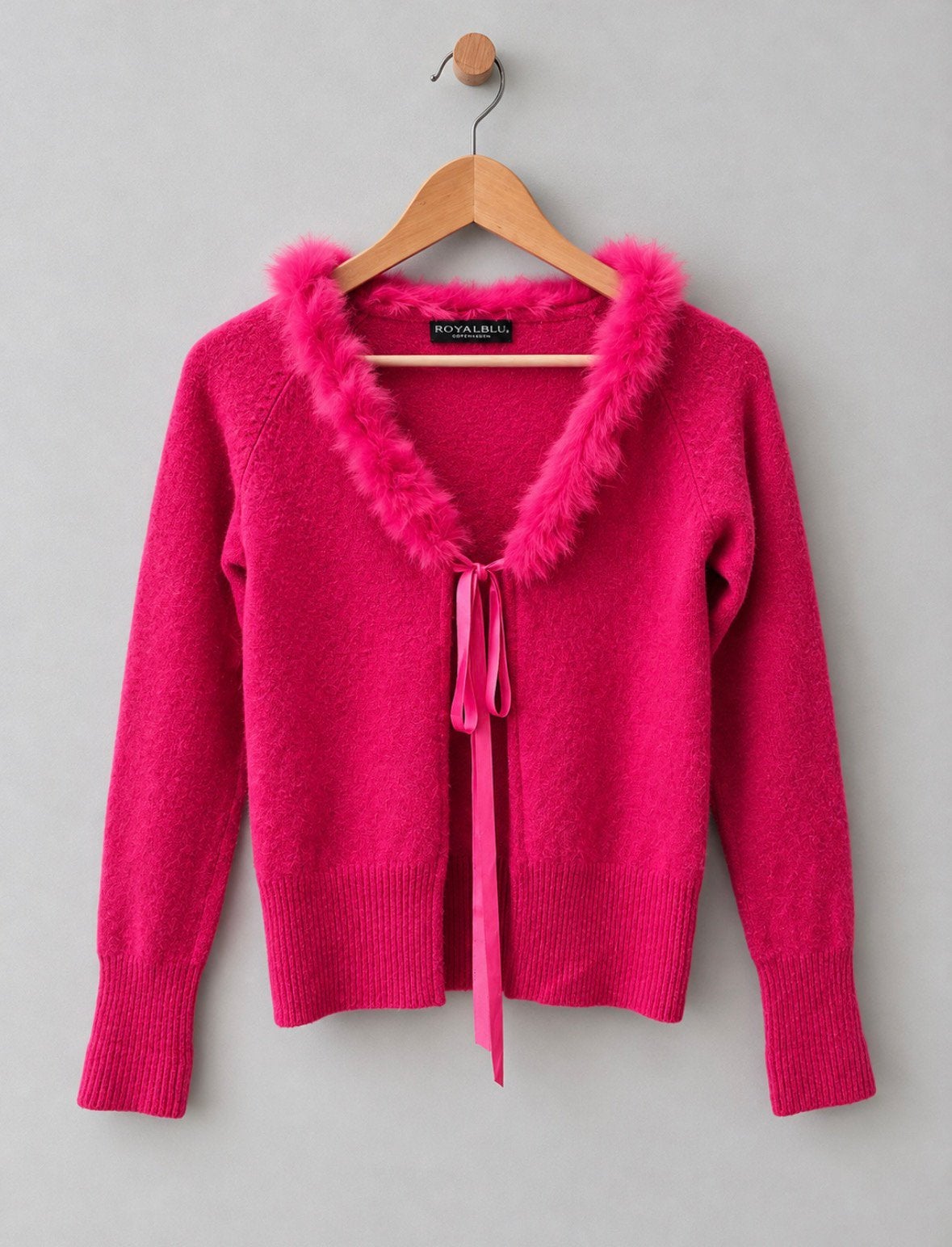 Royalblu roze knit wol angora vest fur furry M/L S/M 36 36, Ophalen of Verzenden, Zo goed als nieuw, Maat 36 (S), Roze