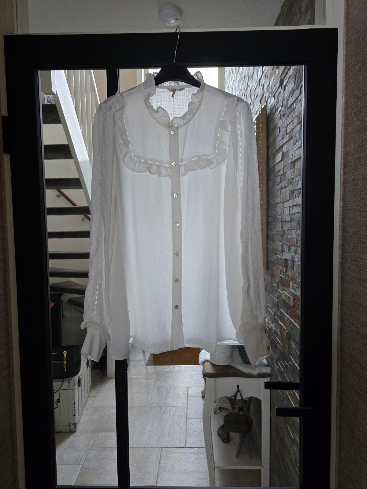 Te koop nieuwe witte dames blouse, maat 42, merk Esqualo, Wit, Maat 42/44 (L), Ophalen of Verzenden, Nieuw
