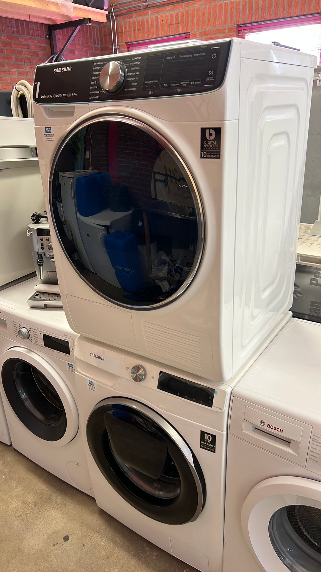 Samsung 10,5 kg wasmachine wifi, Ophalen, 8 tot 10 kg, 85 tot 90 cm, 1600 toeren of meer