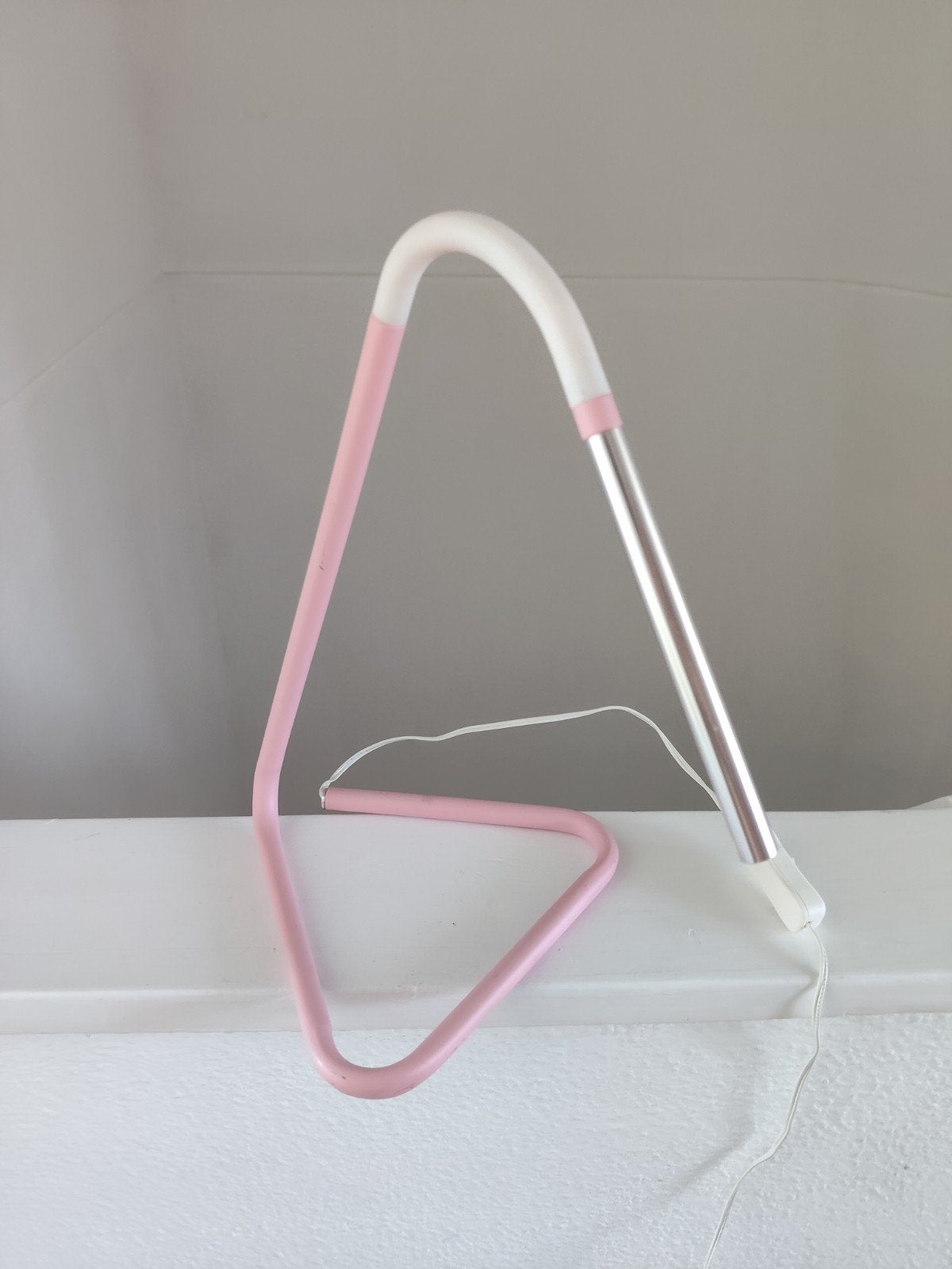 Roze/zilveren LED tafellamp met schakelaar, Ophalen