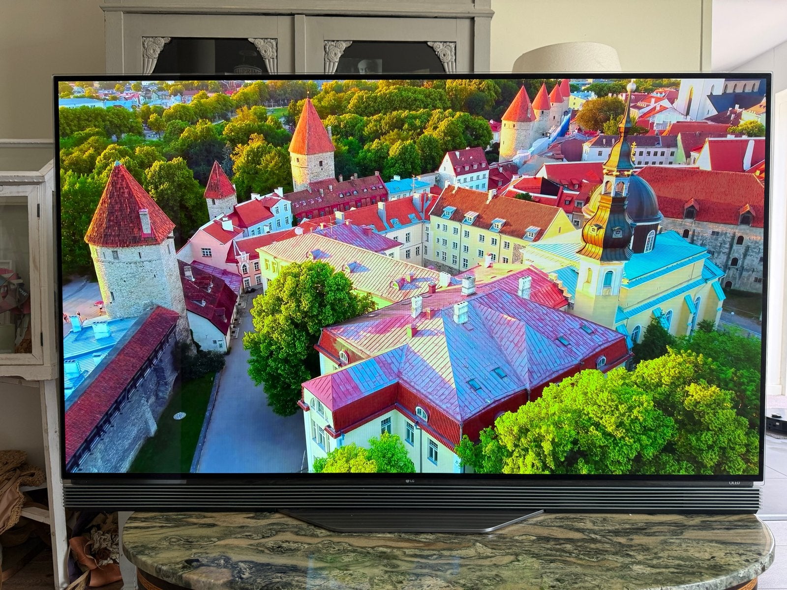 LG OLED55E6VR 55 inch 3D OLED TV met inbrandplekken, Audio, Tv en Foto, Televisies, Ophalen, Gebruikt, OLED, 100 cm of meer