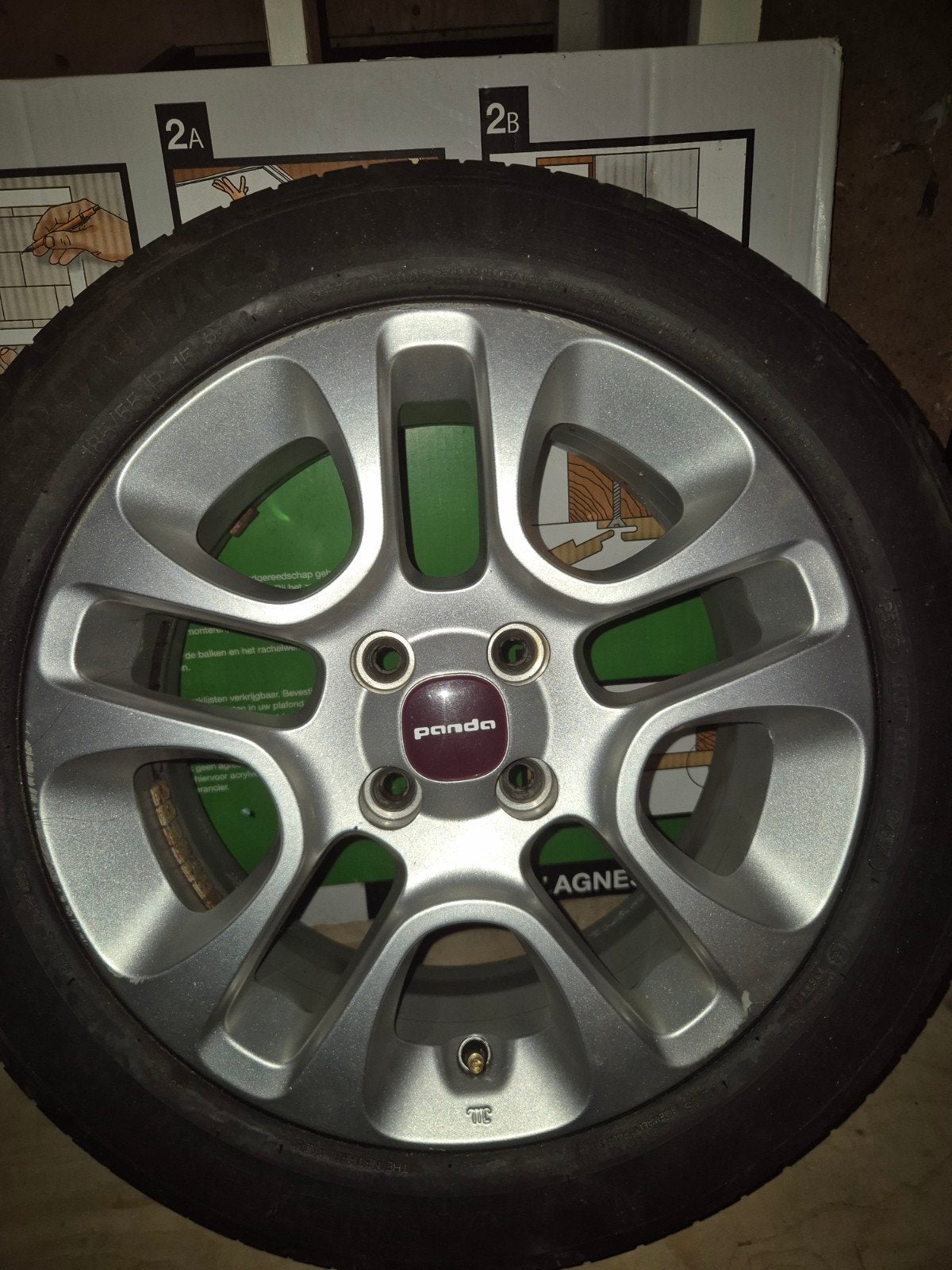 Fiat panda 312 velgen met goede budget banden., Ophalen, 15 inch, 185 mm, Zomerbanden