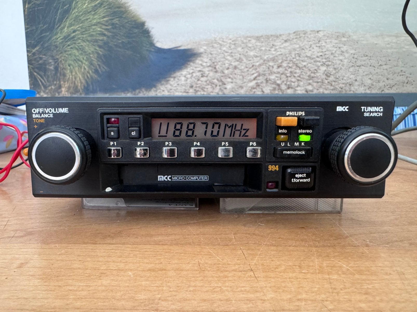 Philips 994 Vintage Autoradio/Cassette volledig werkend, Ophalen of Verzenden, Gebruikt