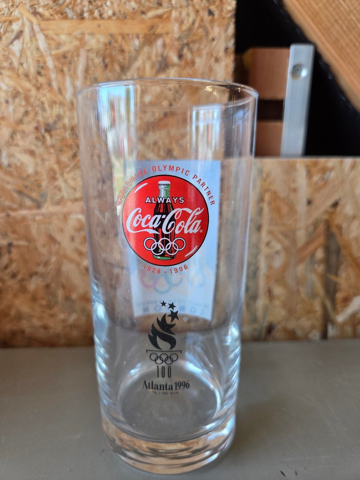 Glas Coca Cola Olympische spelen Atlanta 1996, Verzamelen, Ophalen, Zo goed als nieuw, Glas of Glazen, Overige merken
