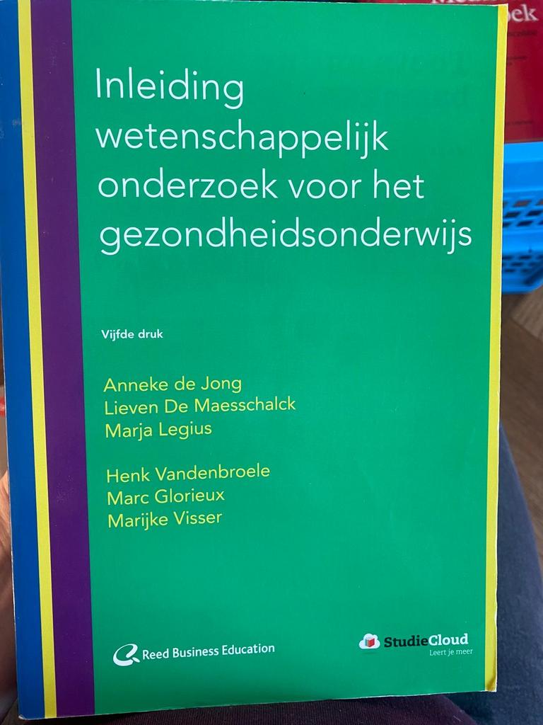 Inleiding wetenschappelijk onderzoek gezondheidsonderwijs, Ophalen of Verzenden, Gamma, Zo goed als nieuw, HBO