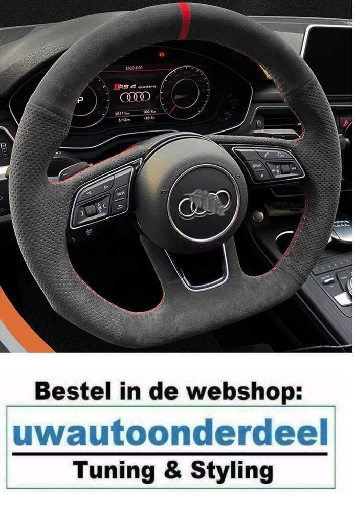 Stuur Hoes Alcantara Suede Rode Sticksels Geschikt Voor Audi